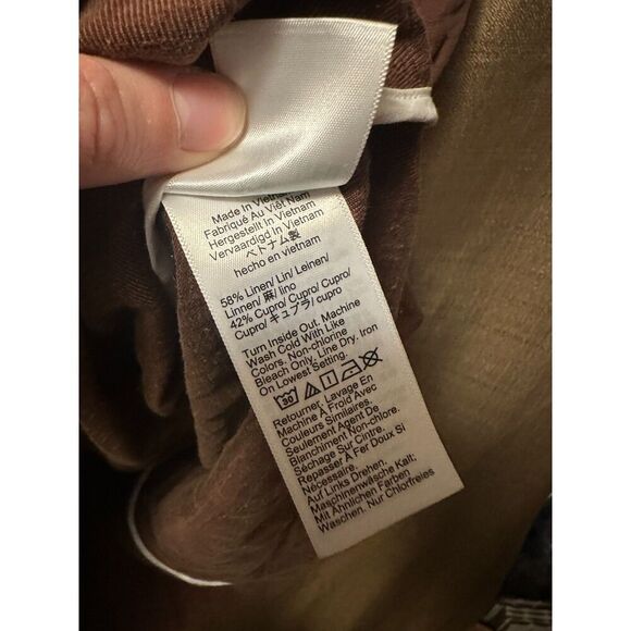 NWT J Crew Tie Waist Mini Dress In Chelsea Linen Cupro Blend Size 6 - Picture 5 of 8